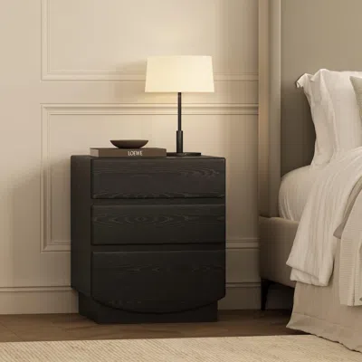 Ashley Manhattan Comfort Ardea 20" 3 Drawer Nightstand In Black
