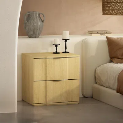 Ashley Manhattan Comfort Clive 22" 2 Drawer Nightstand In Gold