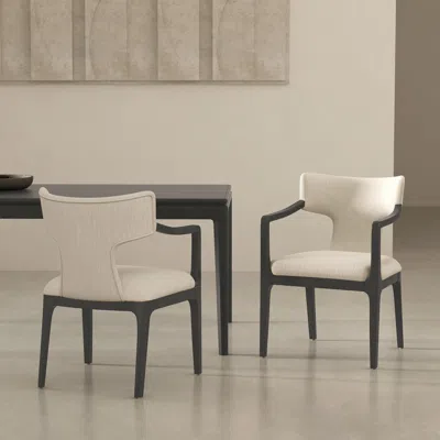 Ashley Manhattan Comfort Eloria Dining Armchair In Neutral