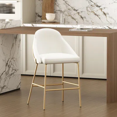 Ashley Manhattan Comfort Gracie Counter Height Bar Stool In White
