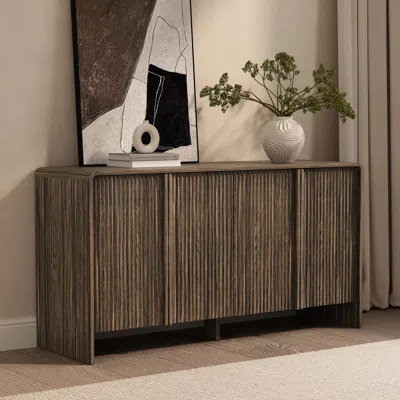Ashley Manhattan Comfort Novara Sideboard In Jacobean Walnut