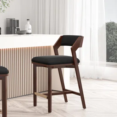 Ashley Manhattan Comfort Patricia Counter Height Bar Stool In Black