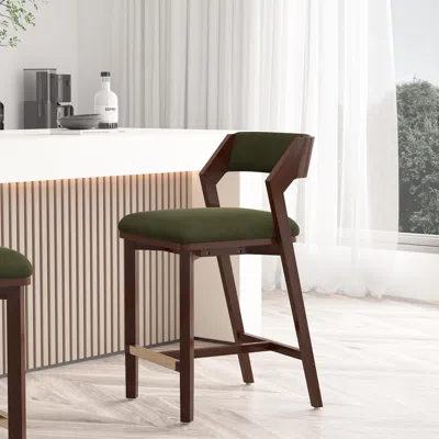 Ashley Manhattan Comfort Patricia Counter Height Bar Stool In Green