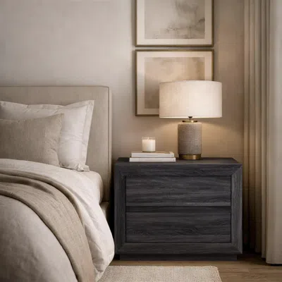 Ashley Manhattan Comfort Soren 32" 2 Drawer Nightstand In Gray