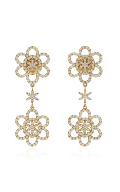 Ashley Mccormick 18k Yellow Gold Diamond Drop Earrings