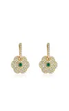 Ashley Mccormick 18k Yellow Gold Mini Diamond Flower Hoop Earrings
