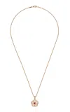 Ashley Mccormick 18k Yellow Gold Mother Of Pearl And Diamond Necklace In Pink