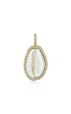 Ashley Mccormick 18k Yellow Gold Mother Of Pearl Puka Shell Charm