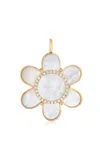 Ashley Mccormick 18k Yellow Gold Multi-stone Pendant In White