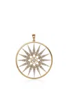 Ashley Mccormick 18k Yellow Gold Pave Diamond Florence Pendant