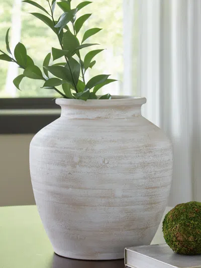 Ashley Meadie Terracotta Large Vase In Neutral