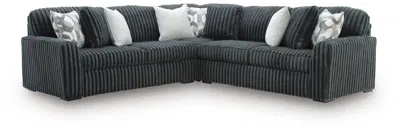 Ashley Midnight-madness 3-piece Sectional In Gray