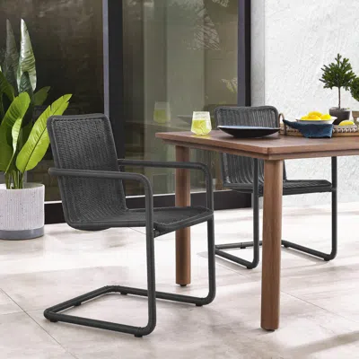Ashley Modway Abacus Outdoor Dining Chair (set Of 2) In Gray