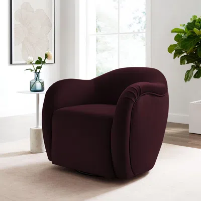Ashley Modway Compose Swivel Accent Chair In Purple