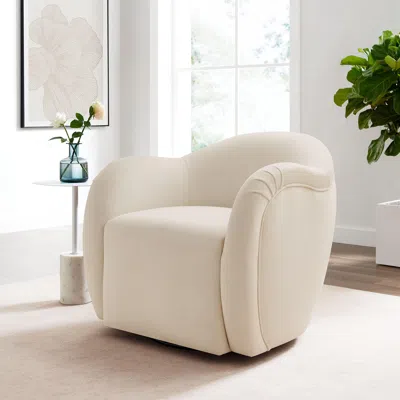 Ashley Modway Compose Swivel Accent Chair In White