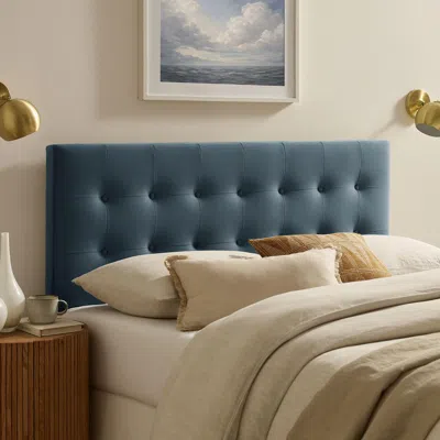 Ashley Modway Emily Tufted Full Headboard In Blue