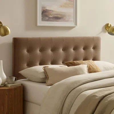 Ashley Modway Emily Tufted Full Headboard In Brown