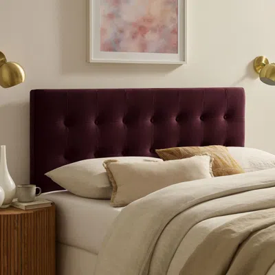 Ashley Modway Emily Tufted Full Headboard In Purple