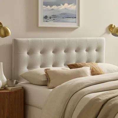 Ashley Modway Emily Tufted King Headboard In Neutral
