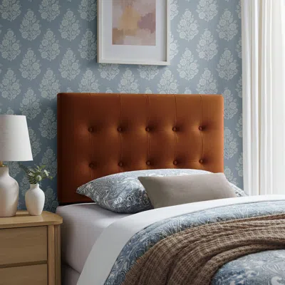 Ashley Modway Emily Tufted Twin Headboard In Brown