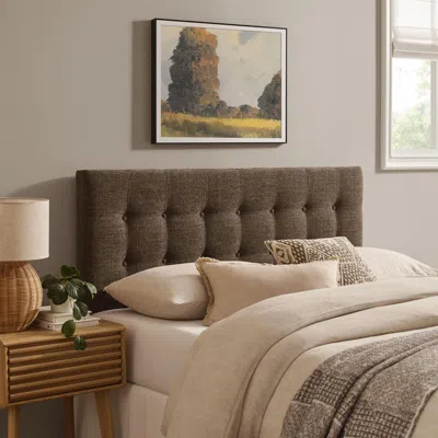 Ashley Modway Emily Upholstered Full Headboard In Brown