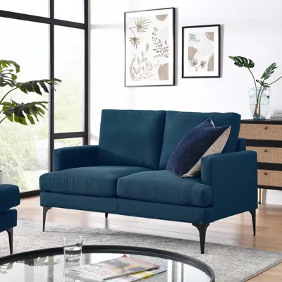 Ashley Modway Evermore Loveseat In Blue