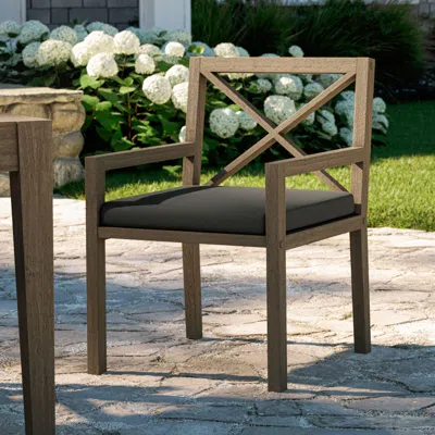 Ashley Modway Northlake Outdoor Dining Armchair In Brown