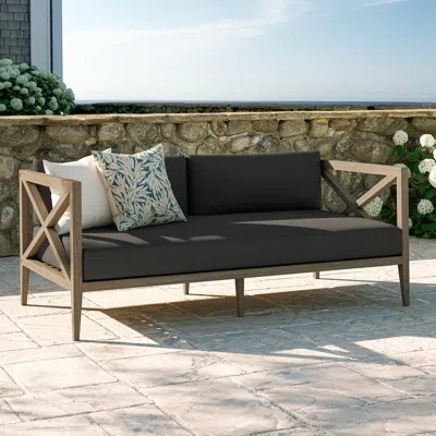 Ashley Modway Northlake Outdoor Loveseat In Brown