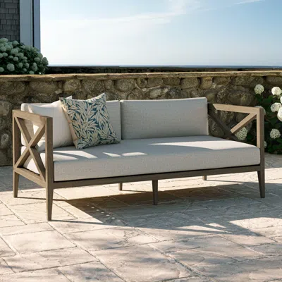 Ashley Modway Northlake Outdoor Loveseat In Brown