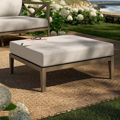 Ashley Modway Northlake Outdoor Ottoman In Gray