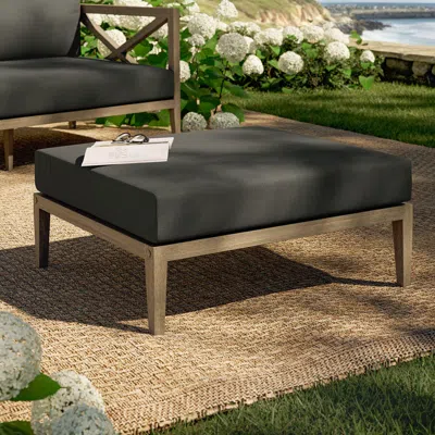 Ashley Modway Northlake Outdoor Ottoman In Brown