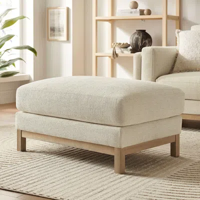 Ashley Modway Roscoe Ottoman In White