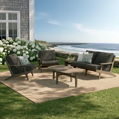 Ashley Modway Saratoga Outdoor Conversation Set In Gray