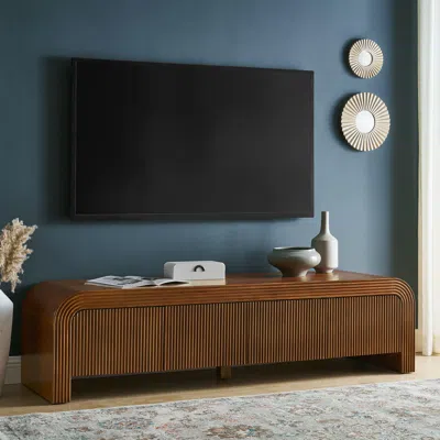 Ashley Modway Waterflute 68" Tv Stand In Brown