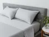 Ashley Molecule Percale 4-piece Full Sheet Set In Gray