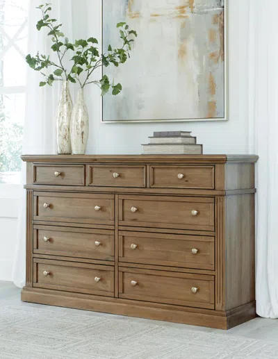 Ashley Mylarken 9 Drawer Dresser In Brown