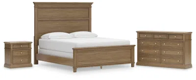 Ashley Mylarken California King Panel Bed With Dresser And Nightstand In Brown