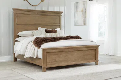 Ashley Mylarken King Panel Bed In Brown