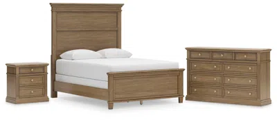 Ashley Mylarken Queen Panel Bed With Dresser And Nightstand In Brown