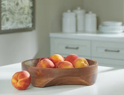 Ashley Myrtewood Wood Bowl In Brown