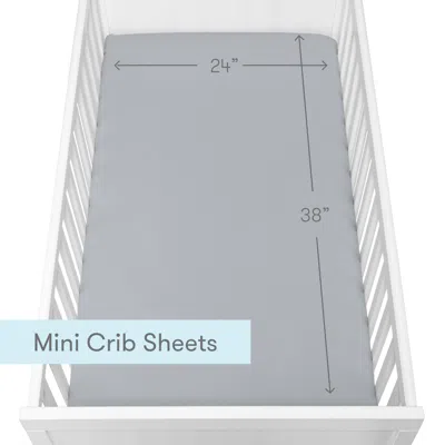 Ashley Newton Baby Solid Mini Crib Sheets (set Of 2) In Gray