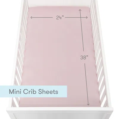 Ashley Newton Baby Solid Mini Crib Sheets (set Of 2) In Pink