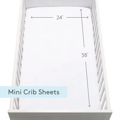 Ashley Newton Baby Solid Mini Crib Sheets (set Of 2) In White