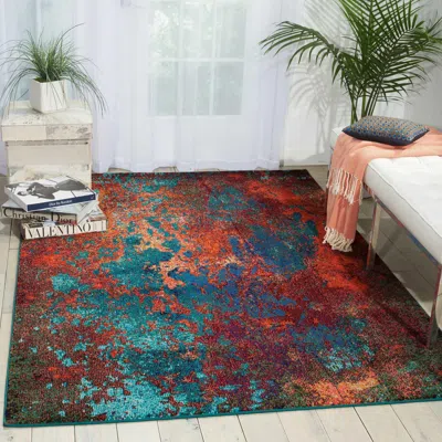 Ashley Nourison Celestial 5'3" X 7'3" Atlantic Modern Indoor Rug In Multi