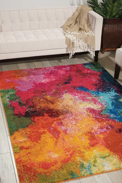 Ashley Nourison Celestial 7'10" X 10'6" Palette Modern Indoor Rug In Multi