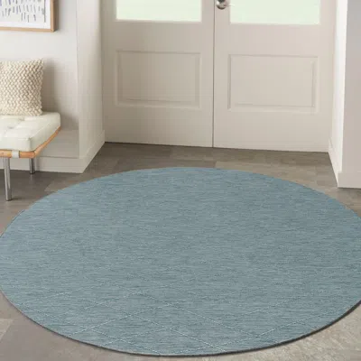 Ashley Nourison Home 8' Round Area Rug In Blue