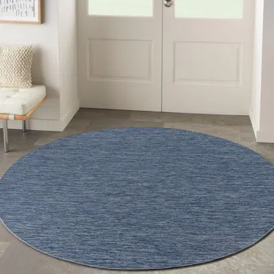 Ashley Nourison Home 8' Round Area Rug In Blue