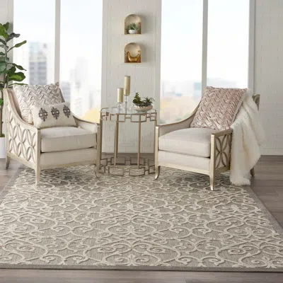 Ashley Nourison Home Aloha 7'10" X 10'6" Natural Contemporary Indoor/outdoor Rug In Brown