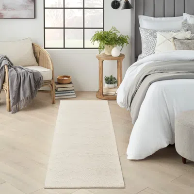 Ashley Nourison Home Avra 2'3" X 7'6" Runner Rug In White