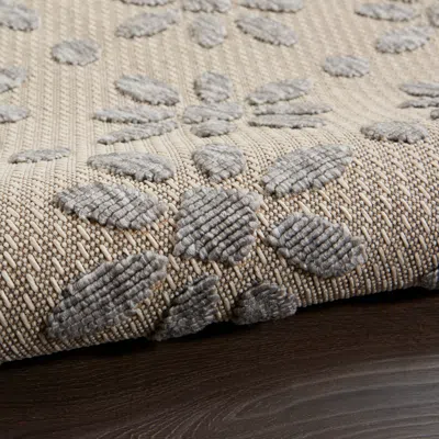 Ashley Nourison Home Cozumel 2'2" X 7'6" Cream Farmhouse Indoor/outdoor Rug In Multi